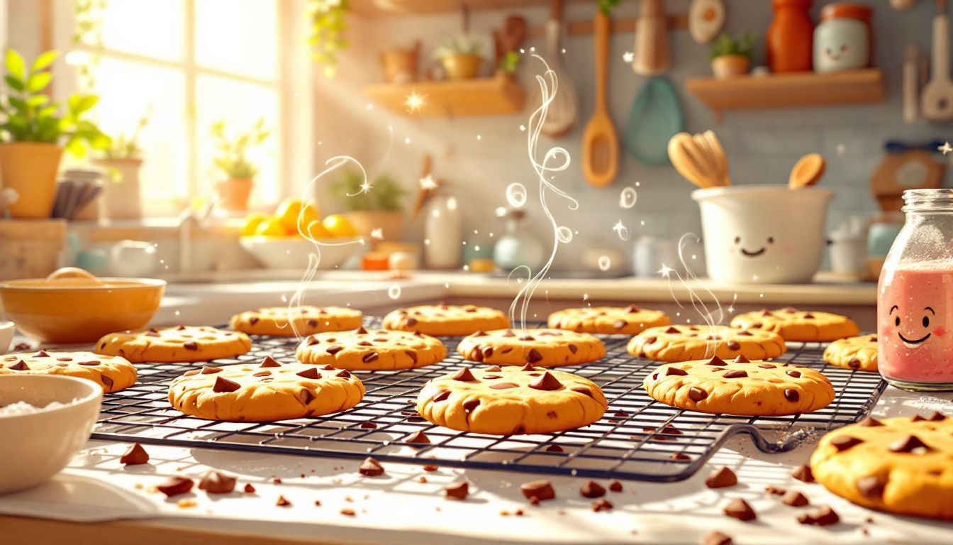 Ultimate Homemade Chocolate Chip Cookie Recipe Perfectly Baked Chocolate Chip Cookies Cooling On A Wire Rack.